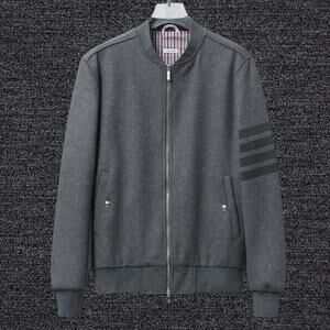 Thom Browne Dark Grey Zip Up Jacket